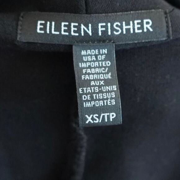 Eileen Fisher Lightweight Open Front Long Sleeve Blazer Black Womens Size XS - Picture 5 of 5